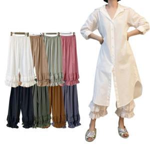 꽃잎속바지 레이스 레이어드 아사면 9부 속바지