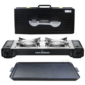 맥스 투버너 휴대용가스렌지 2구 MSD-5800S 캠핑필수품 트윈부르스타 그릴포함