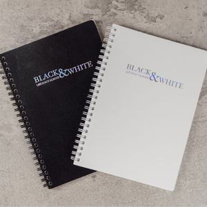 옥스포드 블랙앤화이트 A5 절취 스프링노트 80매 상철 좌철