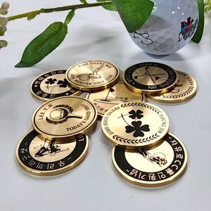 황동금속 이니셜 커스텀주문제작 골프볼마커 선물 골프볼마크 선물 아리아공방