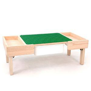 레고호환 편백나무 접이식 레고테이블 서랍형 듀얼 2인용