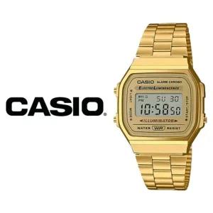 카시오 빈티지 메탈 전자 금장 손목시계 A168WG-9W