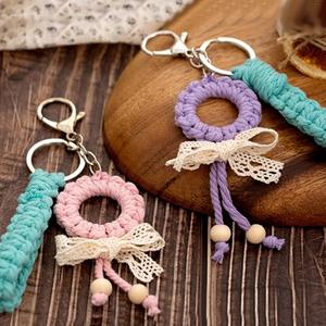 민화샵 마크라메 키링만들기 열쇠고리 만들기세트 DIY 리스가방고리 크리스마스 꾸미기 키트 재료