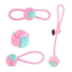 [예펫] 강아지 터그 놀이 4종 세트 끈 로프 장난감 J