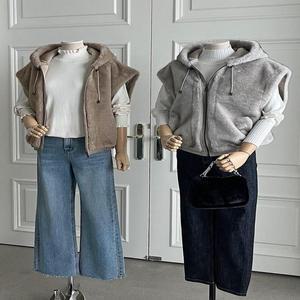 [M7] 여자 외투 후디 퍼 밍크 FW 집업 베스트