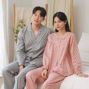 [마누아]60수고밀도 커플잠옷 파자마세트 2023/6023
