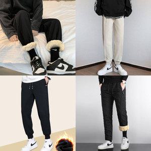 기모 밴딩 팬츠 융 조거 바지 플리츠 후리스 패딩 방풍 방수 트레이닝복 일상복 편안한 따뜻한 글로벌와이