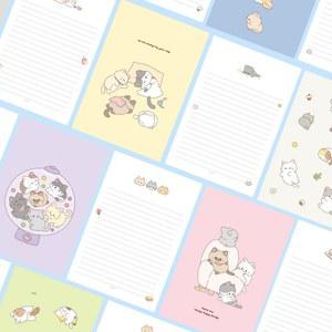 귀여운 고양이 일러스트 대용량 뜯어쓰는 편지지 패드