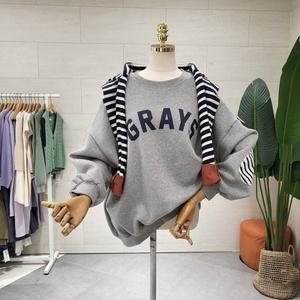 [대구백화점] [에잇컨셉]기모 그레이 빵떡 맨투맨(C23K7FTS093)