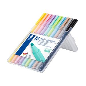 스테들러 형광펜 트리플러스 텍스트서퍼 파스텔 10색세트 362 CSB10