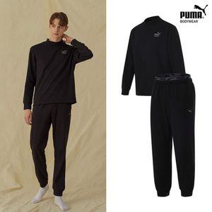 [푸마] 바디웨어 남성 웜셀 모크넥 조거 홈웨어 2종 블랙
