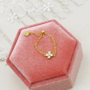 네잎클로버 반지 레이어드 조절링 실반지 우정반지