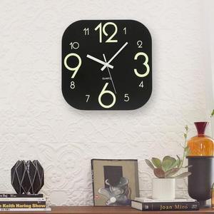 [OFK5POQ3]플랫우드 축광 야광 무소음 가정용 축광벽시계