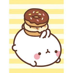 [OFM77577]몰랑 도너츠 몰랑이 보석십자수 액자세트 15x20