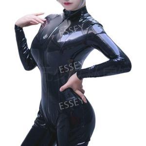 전신라텍스 전신 가죽 수트 타이즈 PU 코스프레 코스튬 지퍼