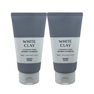 해피바스 화이트클레이 모공 클렌징폼 150g 2개