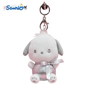 산리오 포차코 실버하트 가방고리 인형 13cm 애착 동물 강아지