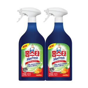 엘지생활건강 홈스타 맥스프레쉬 주방용 세정제 750ml 2개 / 주방 싱크 기름때 찌든때 청소세제