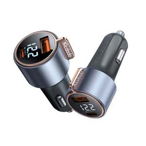 맥도도 75W 디스플레이 2포트 차량용 고속충전기 C타입+USB-A타입