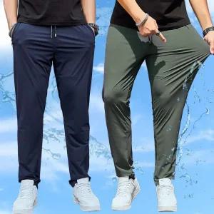 남자 빅사이즈 여름 초가을 쿨 밴딩 스판 냉감 작업복 바지 팬츠 헬스 츄리닝 등산