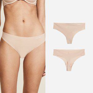[Calvin Klein ]CK 캘빈클라인 여성 심리스 누디 티팬티 베이지 스킨 1종