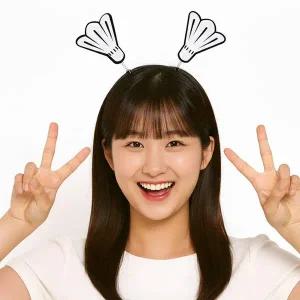 [파티공구]배드민턴 공 머리띠 응원 스포츠 운동회 체육대회 소품 용품