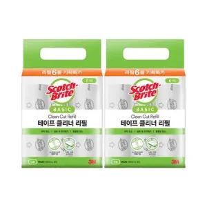 3M 베이직 테이프클리너 대형 리필 6입 x 2개