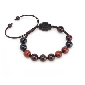 홍환마노석 매듭 묵주팔찌 8mm 천주교 성물 P0000EFI