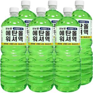 한눈알 에탄올 워셔액 1.8L 6개 1박스 사계절 식물성