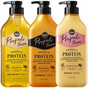 엘지생활건강 엘라스틴 프로폴리테라 안티에이징 케어 샴푸 린스 500ml / 가늘고힘없는모발용 건조하고손상된모발용 헤어컨디셔너 