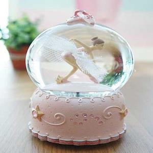 [RG6460R1]천사의 날개짓같은 LED 핑크 발레리나 오르골