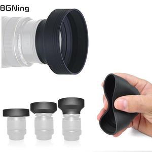 캐논용 접이식 고무 후드, 니콘 DSLR 카메라용 3 단 렌즈 49, 52, 55, 58, 62, 67, 72, 77, 82mm