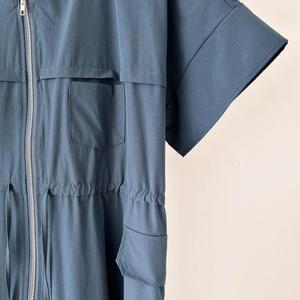 여름 반팔 집업지퍼 롱 스커트 치마 점프수트 원피스