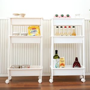 올데이 슬림 이동식 트롤리 3단 주방 틈새 슬림 수납 선반