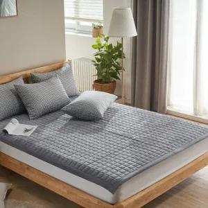 아트박스 이노르노 러블리체크 포근한 극세사 침구 카페트 겸 패드 Q