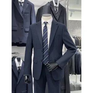 [트루젠]가을 겨울 딥블루네이비 진청색 면접 양복 정장 세트