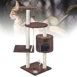 고양이타워 캣워커 원목캣 휠 쳇바퀴 캣타워 브라운 (WFD2AFC)
