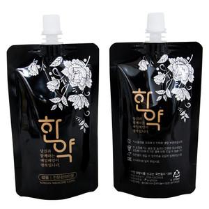 BS 한약스파우트파우치 블랙 50장 알미늄팩 90x150mm 뚜껑9파이