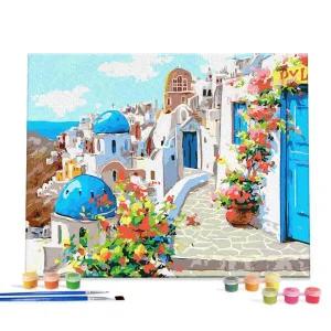 [아트박스]/아이러브페인팅 DIY캔버스형 그림그리기 40x50cm 봄의 산토리니