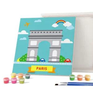 [아트박스]/아이러브페인팅 DIY캔버스형 그리기 20x20cm 랜드마크_파리개선문