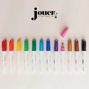 [꼬메모이] 쥬에 12색 둥근 마카펜 / 자석 보드 칠판 유아 아기 미술 도구 놀이