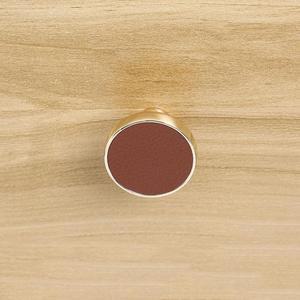 골드프레임 원형 가죽 가구손잡이 옷장손잡이 (S02)