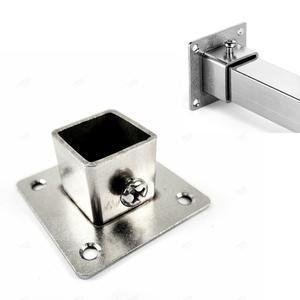 사각 파이프 바 고정 클램프 각관 각바 밑바닥 베이스 벽 측면 고정용 20/25/30mm