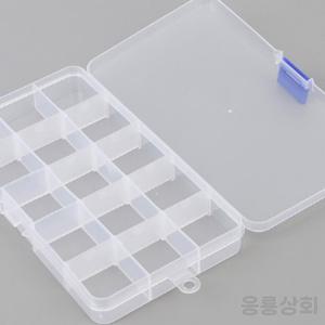 응룡상회 부품수납함 투명칸막이정리함 소품보관함 15칸 다용도 수납케이스