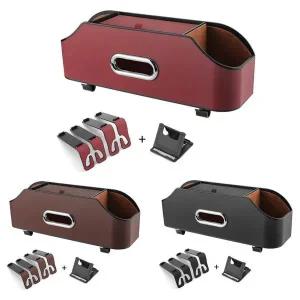 웨건 자동차 헤드레스트 뒷좌석 정리함 파티션 디자인 다기능 보관함 컵 홀더 티슈 박스 후크