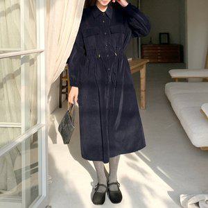 [공구우먼] 챠넬 코듀로이 롱 원피스 79365 빅사이즈여성의류