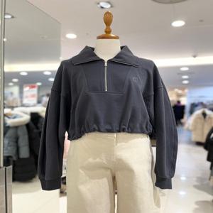 [코데즈컴바인] 로고자수 아노락 크롭 맨투맨 CIA-TS511W2