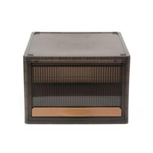 [HYIJVIF7_4B]서랍형 멀티 리빙 반투명 브라운 박스 40L