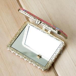 손거울 화장손거울 휴대용 전통손거울 패브릭 양면손거울 화장 원단