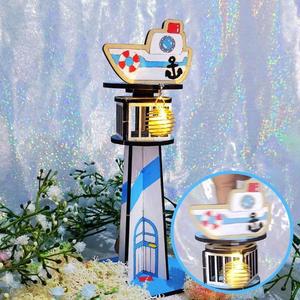 [HYIJXZ4W_4B]불빛이 DIY 우드 입체 등대 만들기